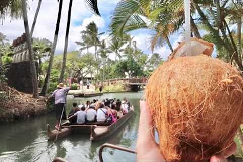 The Polynesian Cultural Center In Hawaii Is AMAZING - Canoe Ride &amp; Island Tour / Drinking..