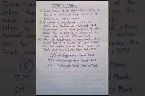 Trade Mark,meaning,act and types
