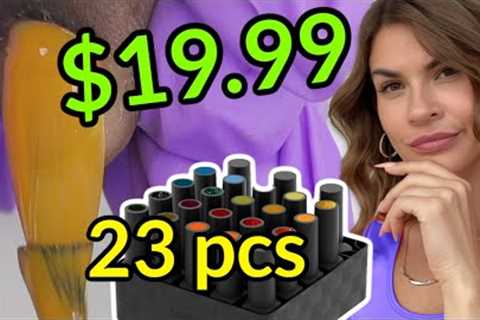 Affordable &amp; Good Quality Gel Polishes &amp; Tips from Amazon 💫 Fall Nail Art with Beetles Kit