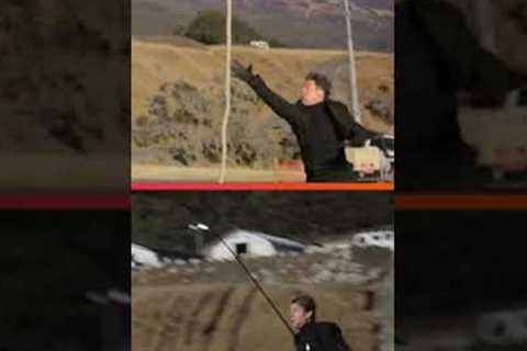 Tom Cruise Filming Mission Impossible Stunts vs Movie Scenes #shorts