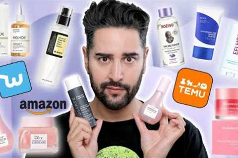 Testing FAKE Skincare Products From Temu, Amazon &amp; Wish  💜 James Welsh