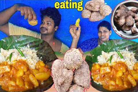 Potato nakwa curry recipe | tasty food curry with fried rice eating | mukbang big bites eating show