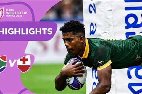 Springboks triumph in ten-try thriller | South Africa v Tonga | Rugby World Cup 2023 Highlights