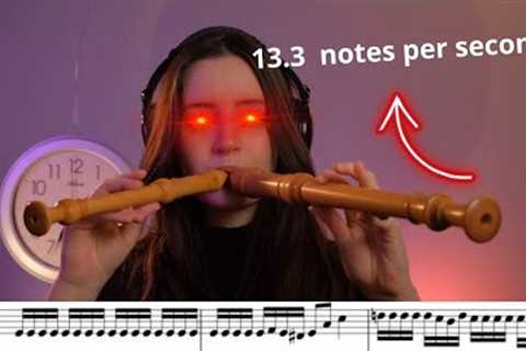 RUSH E on RECORDER escalated quickly (13 notes per second!!)