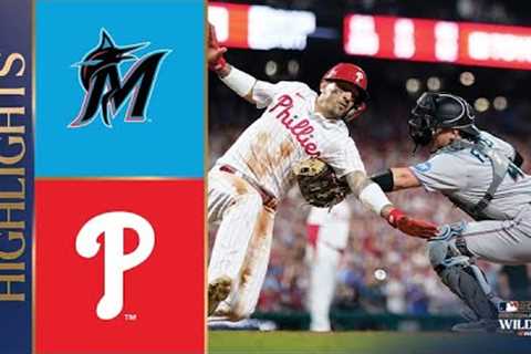 Marlins vs. Phillies Wild Card Game 1 Highlights (10/3/23) | MLB Highlights