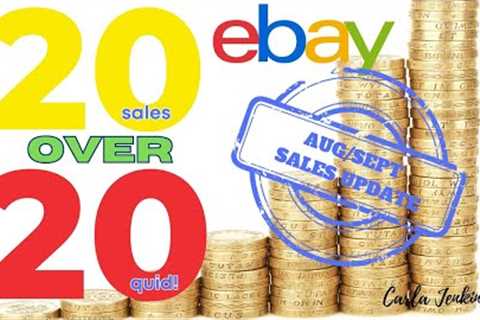 20 EBAY SALES OVER £20 - I BUY CHEAP TO SELL ONLINE! | AUG/SEPT UPDATE | CARLA JENKINS