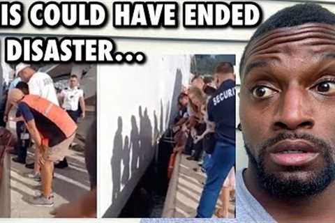 8-Year Old Gets Stuck In Between Cruise Ship And Dock After Fall (SHOCKING VIDEO)