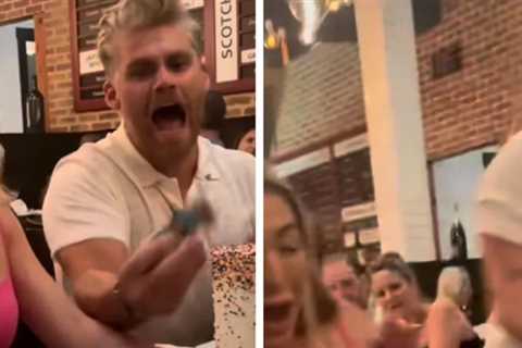 Dad Startles Entire Restaurant with Reaction to Gender Reveal: See the Viral Video!