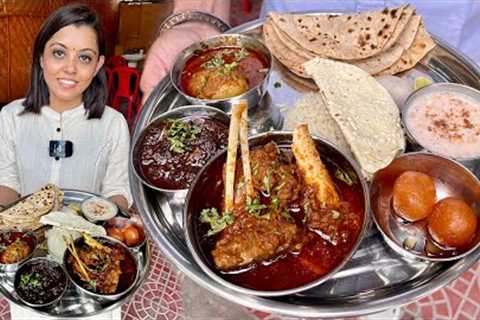 Mutton Thali @ ₹350/- Udaipur Tanvi Baxi Selling 10 Items Mutton &amp; Chicken Thali | Udaipur Food ..