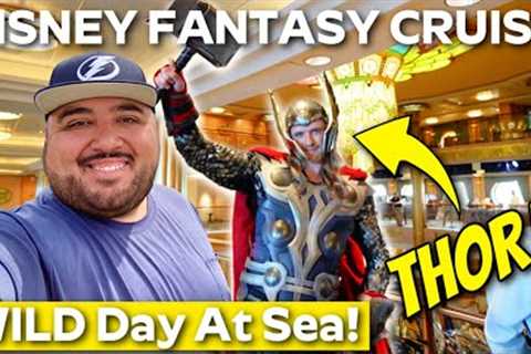 WILDEST DAY AT SEA EVER! Disney Fantasy 8 Night Western Caribbean Cruise Vlog 5