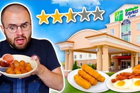 Eating at the Holiday Inn for 24 HOURS! 2-STAR Hotel Review!