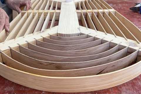 The Art Of Skillful Woodworking // Design Idea Of Bending Wooden Strips To Create A Beautiful Table