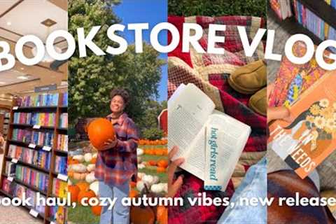 cozy *autumn* bookstore vlog 🍁🍂🎃 book shopping at barnes and noble + HUGE BOOK HAUL