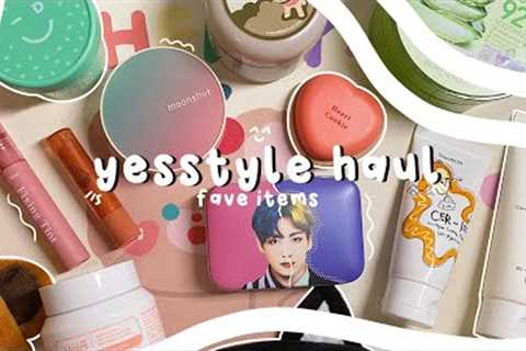 unboxing yesstyle k-beauty makeup and skin care faves ~ aesthetic haul 🌸🌱