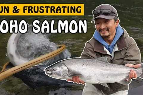 Hooking Coho is Easy, Landing Them is a Different Story | Fishing with Rod #salmonfishing #fishing