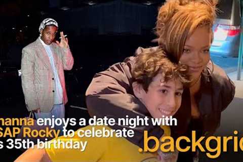 Rihanna hugs a fan while out celebrating A$AP Rocky 35th birthday in NYC