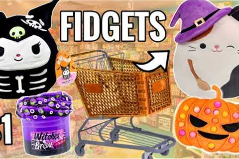 HALLOWEEN ONLY FIDGET SHOPPING! 😱🎃👻 No Budget $1 Squishmallow &amp; Slime Shopping Spree