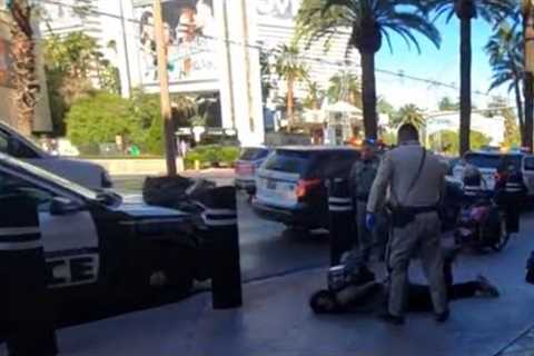 The Las Vegas Strip Walking Tour on 10/6/23 around 10am in 4k.  Edited livestream &amp;..