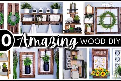 TOP 10 AMAZING WOOD Home Decor DIYs | HIGH END Looks with LOW COST Wood | BEST Easy Wood Projects!