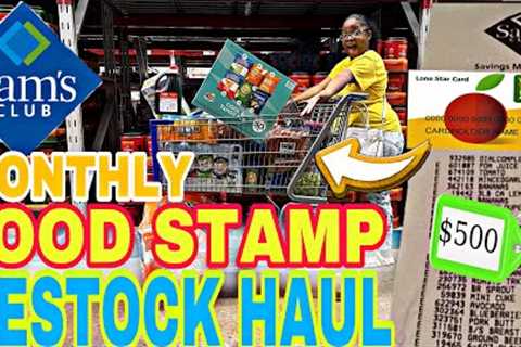 SHOPPING WITH FOOD STAMPS |SAM’S CLUB MONTHLY GROCERY HAUL  🛍️🛒
