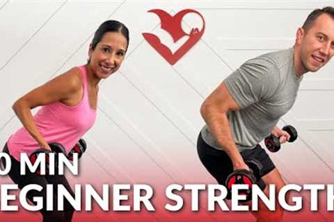 20 Min Beginner Strength Training at Home Full Body Dumbbell Workout for Beginners with Weight