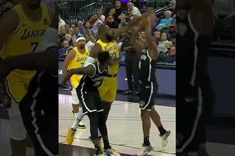 LeBron James with the WILD RECOVERY BLOCK!😤