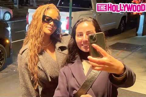 Rihanna Speaks On Her Two Sons RZA &amp; Riot Rose While Arriving At Her Hotel After Dinner At Nobu ..