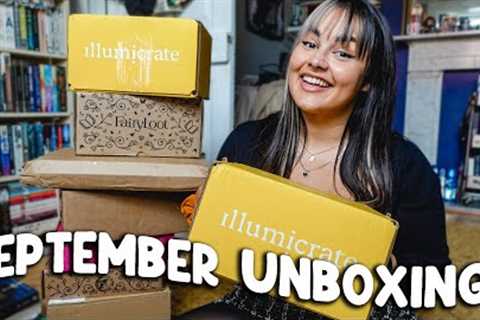 September Book Unboxing! Illumicrate, Fairyloot, Locked Library, &amp; Special Editions! 2023
