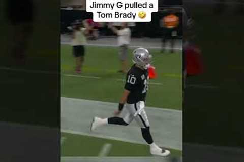 Jimmy Garoppolo doing his best Tom Brady impression 😂 #shorts