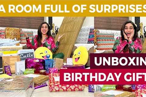 A ROOM FULL OF SURPRISES🤗 UNBOXING BIRTHDAY GIFTS♥️🥰