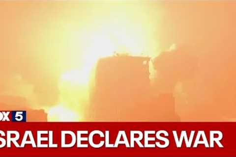 Israel declares war, flights canceled, U.S. protests | FOX 5 News