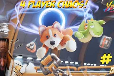 Party Animals! 4 Player Chaos! Part 3 - YoVideogames