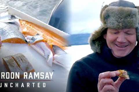 Gordon Ramsay Cooks Fresh Caught Salmon | Gordon Ramsay: Uncharted