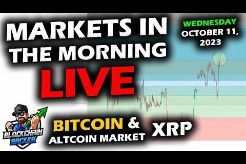 MARKETS in the MORNING, 10/11/2023, Bitcoin's Time, Stocks Up, Bitcoin and Altcoins Down, DXY 105