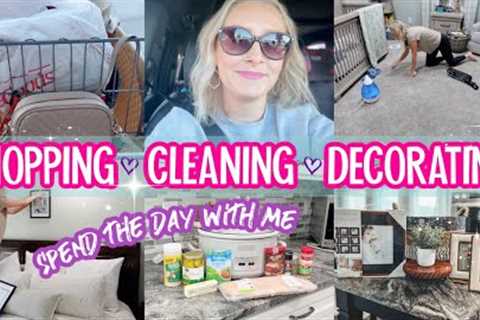 CLEAN AND DECORATE WITH ME 2023| Shopping at HomeGoods  + Cleaning Motivation- Getting it all done!
