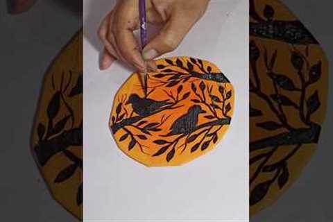 cute cardboard crafts cardboard painting ideas wall hanging cardboard painting  ideas#tiktok #artist
