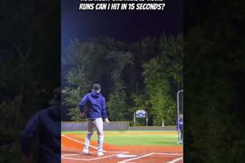 How Many ONE HANDED Home Runs Can I Hit in 15 SECONDS? #shorts