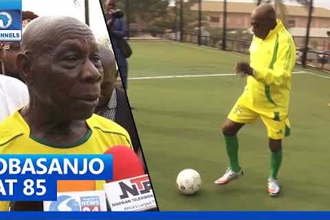 Obasanjo At 85: Former President Participates In Novelty Match