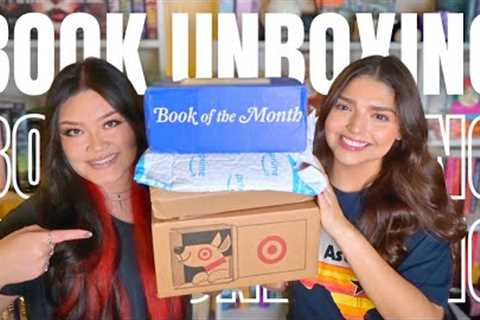 huge book unboxing📦 book mail + book haul📚 target books, amazon, book of the month, book club book