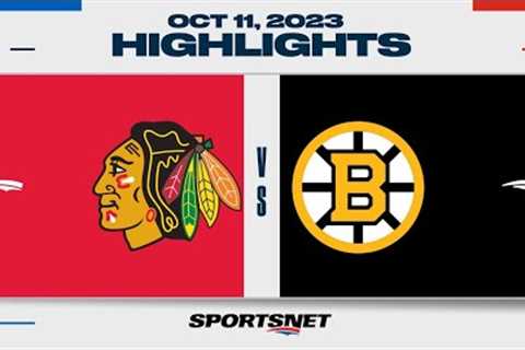 NHL Highlights | Blackhawks vs. Bruins - October 11, 2023
