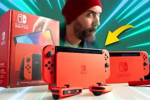 New Nintendo Switch OLED Mario Red Edition Unboxing