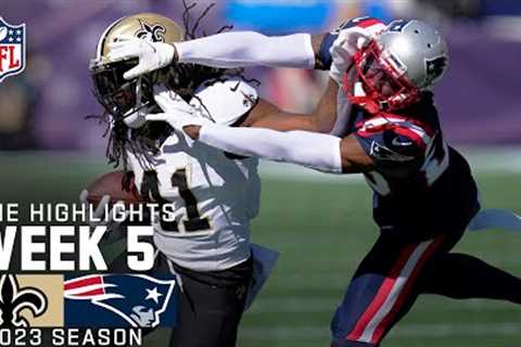 New Orleans Saints vs. New England Patriots | 2023 Week 5 Game Highlights