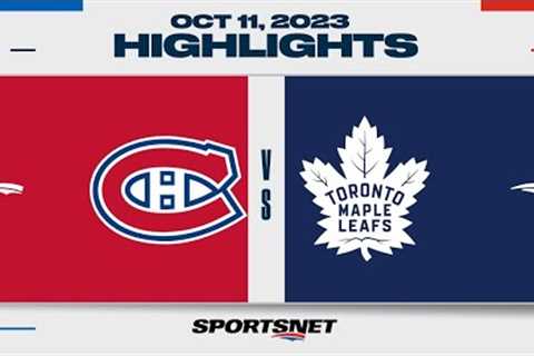 NHL Highlights | Canadiens vs. Maple Leafs - October 11, 2023