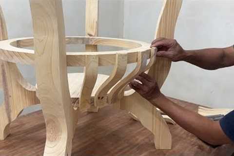 Creative Wooden Interior Design Project // Building A Tea Table Combined With A Beautiful Cabinet