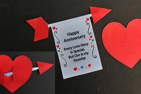 Wedding Anniversary Card Ideas for Husband / Mom and Dad | DIY Anniversary Gift Card Handmade Easy