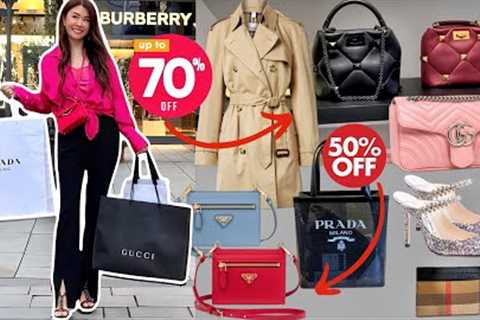 HUGE Luxury Outlet Shopping Vlog in Europe! SALE 50-70% OFF at Prada, Valentino, Burberry + Prices