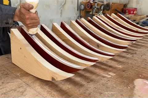 Skillful Woodworking Skills - Building a Table with Amazing Curves That Will Surprise You