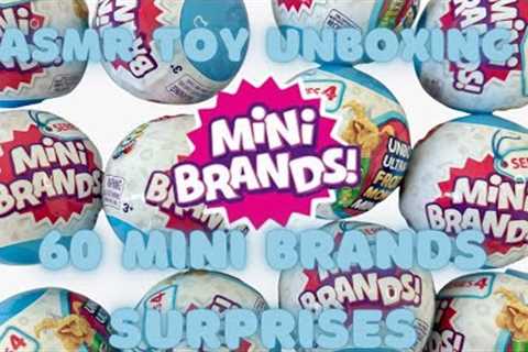 60 Mini Toys Unboxing: 60 Mini Brands Surprises - No Talking! ASMR