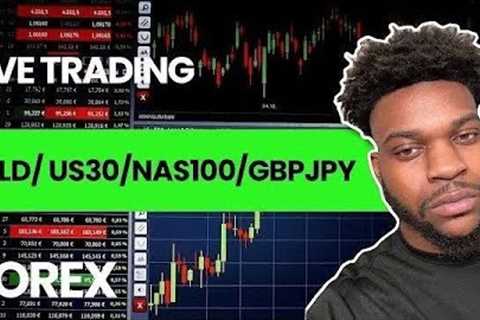 Forex Live Trading (GOLD US30 NAS100 SPX500 GBPJPY) London &amp; New York Session October 13th 2023