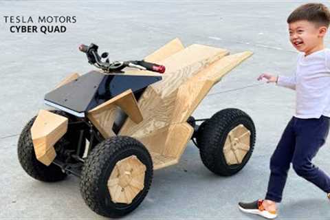 Dad Builds Tesla Cyber Quad For His Son
